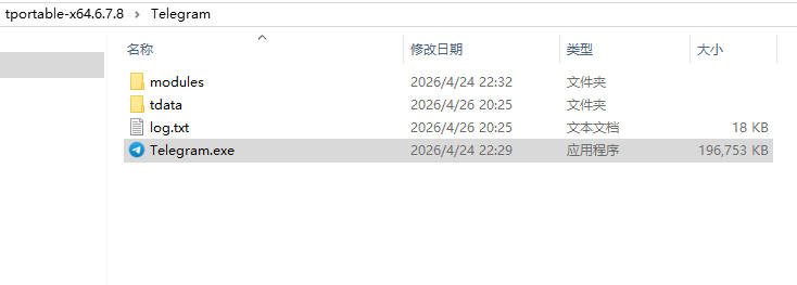 运行exe后生成tdata文件夹